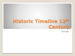 Historic Timeline 12th Century