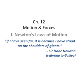Ch. 12 Friction and Newton Laws PPT
