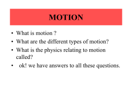 Motion - World of Teaching