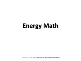 Energy Math