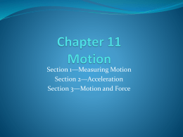 Chapter 11 -- Motion