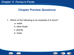 Chapter 11 Forces in Fluids Density