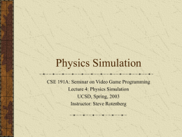 Physics Simulation - CSE 125: Software System Design and