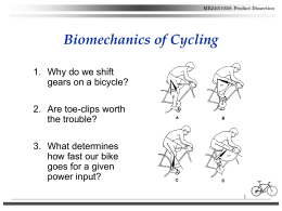Cycling Bio-Mechanics - Penn State Mechanical Engineering