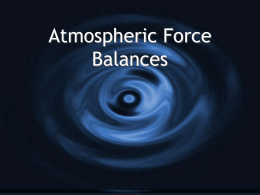 Atmospheric Force Balances - UW