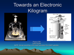 Towards an Electronic Kilogram