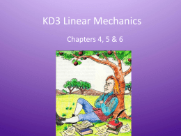 KD3 Linear Mechanics