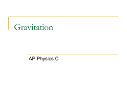 Gravitation - Kings AP Physics C