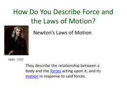 How Do You Describe Force and the Laws of Motion?