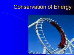 Conservation of Energy - Kent City School District