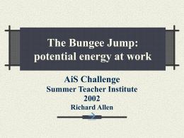 Bungee Jumping - Supercomputing Challenge
