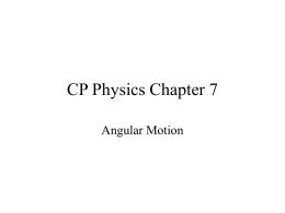 CP Physics Chapter 7