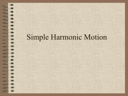 Simple Harmonic Motion - Lompoc Unified School District