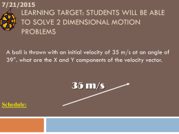 Projectile Motion - White River High School