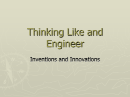 Thinking Like and Engineer
