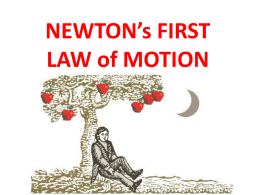 Newtons First Law of Motion PowerPoint