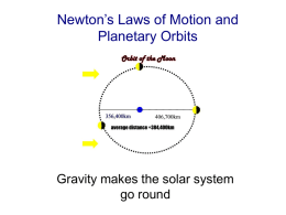 Newton`s Laws of Motion and Planetary Orbits