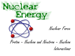 Nuclear force (notes)