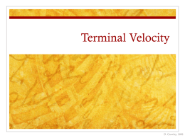 Terminal Velocity Powerpoint