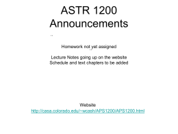 ASTR 1120 General Astronomy: Stars and Galaxies