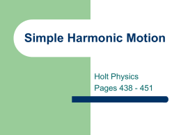 Simple Harmonic Motion 2