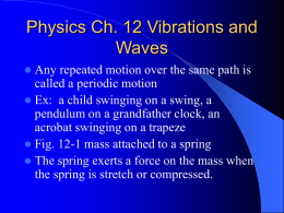 Physics Ch. 12 Vibrations and Waves