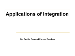 Applications of Integration By