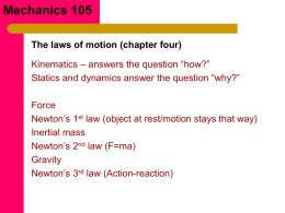 Mechanics 105 chapter 4