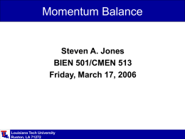 Lecture 6a on Momentum Balance