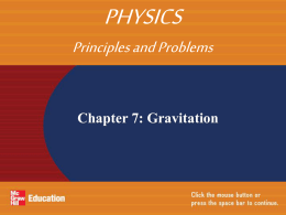 SECTION7.2 Using the Law of Universal Gravitation