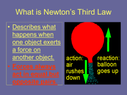 What is Newton`s Third Law