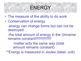 Work/Energy