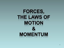 Forces, Laws of Motion & Momentum ppt