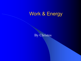 Work & Energy - Christos N. Hadjichristidis