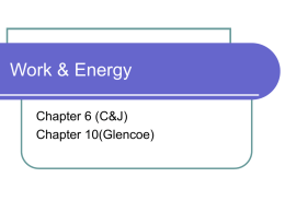Work & Energy - Guided Notes