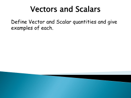 Vectors & Scalars - The Grange School Blogs