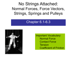 Pull my Strings: Normal Forces, Force Vectors