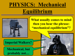 Mechanical Equilibrium(star wars)