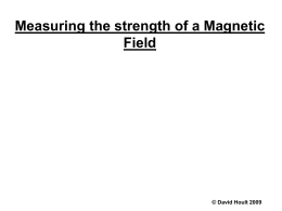 Measuring the Strength of a Magnetic Field PowerPoint