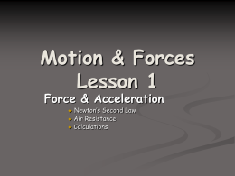 Force and acceleration Chapter_3_Lesson_1
