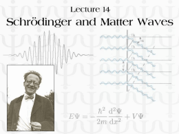 Schrödinger and Matter Waves