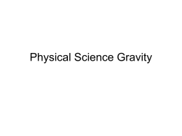 Physical Science Gravity