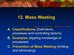 12. Mass Wasting