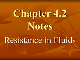 4.2 Fluid Friction Notes