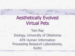 Aesthetically Evolved Virtual Pets PowerPoint Presentation