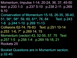 conservation of momentum in two dimensions