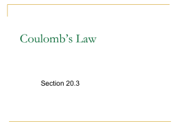Charge & Coulomb`s Law