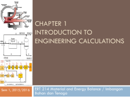 CHAPTER 1 Introduction to engineering calculations