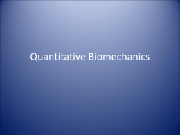 Quantitative Biomechanics - CCVI