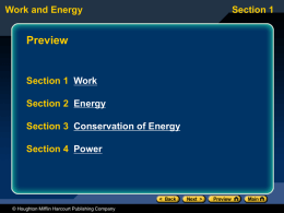 Section 4 Work and Energy